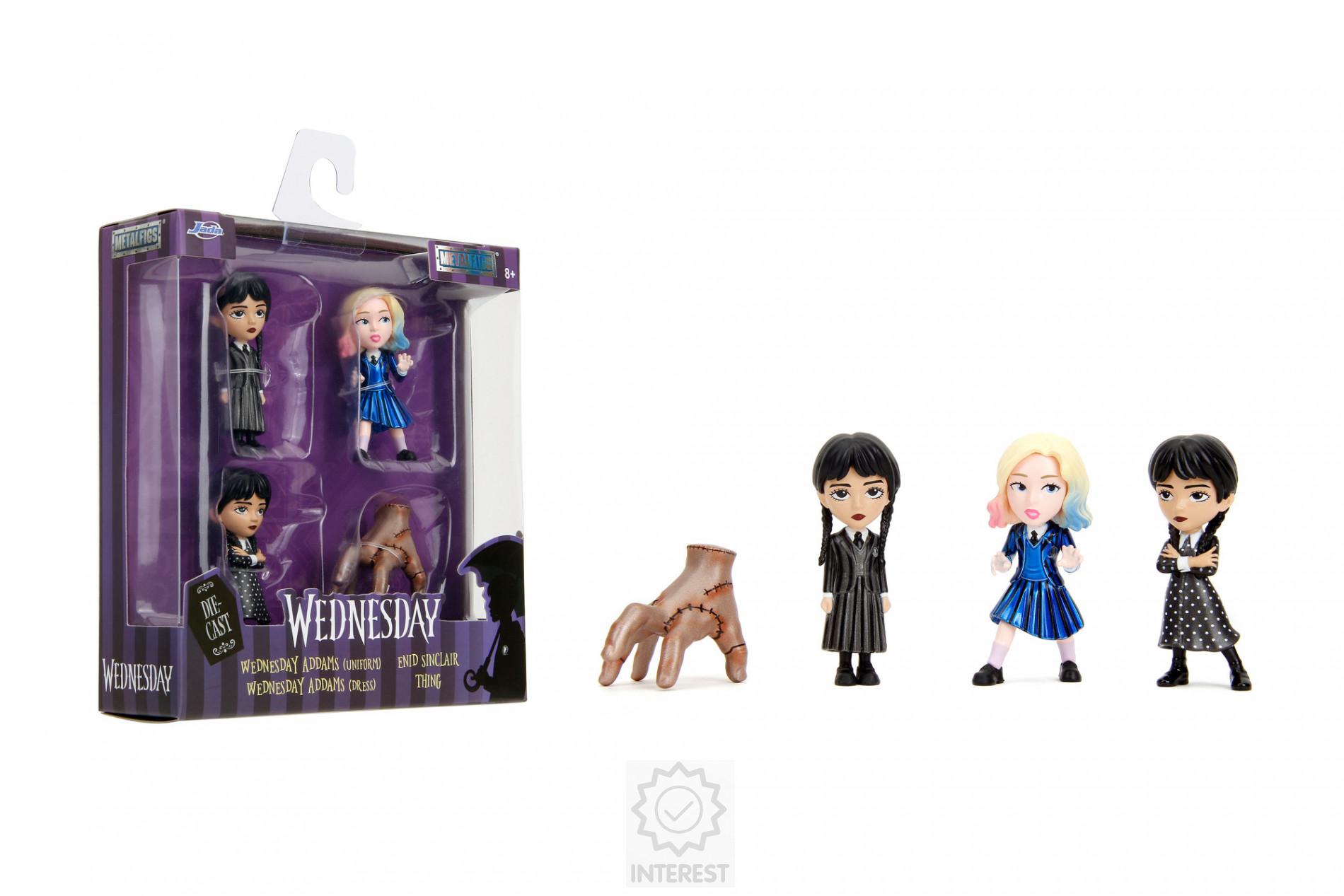 Sada 4 kovových figurek Wednesday 6 cm - Jada toys.