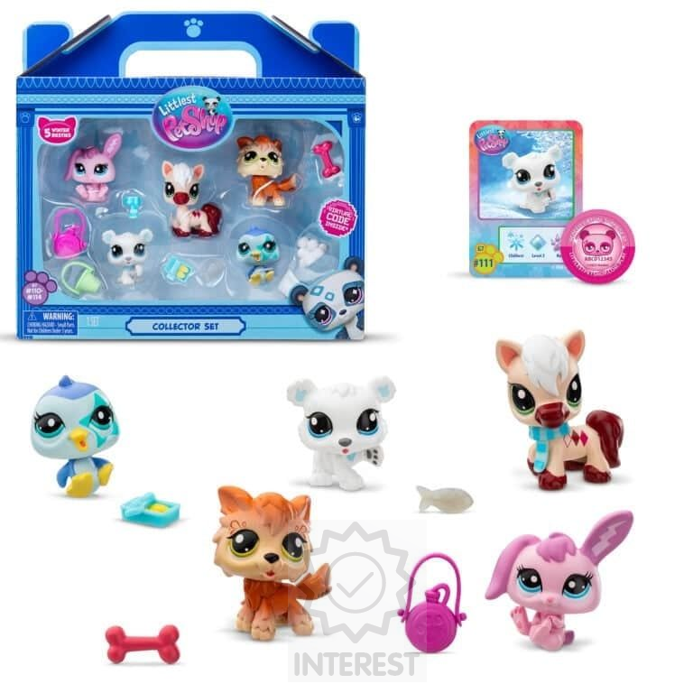 Littlest Pet Shop Winter Besties Collectors - Zimní téma, 5 postaviček.