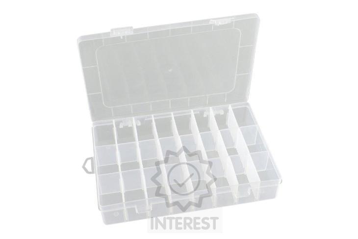 Plastová krabička s nastavitelnými přepážkami - 24 oddělení - (K124269)