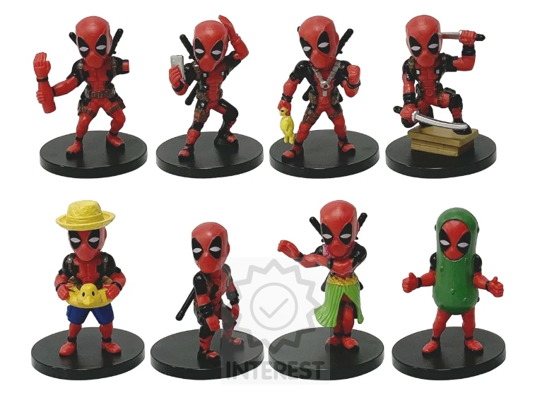 Sada 8 ks figurek Deadpool 7-8 cm.