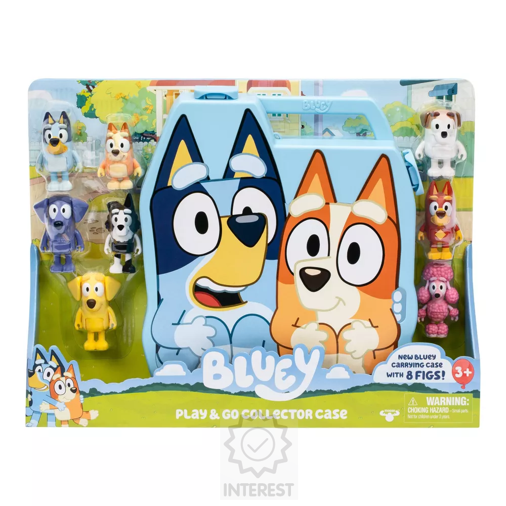 Hrací sada Bluey 8 ks Figurek Ultimate Play + přenosný box (kufřík)