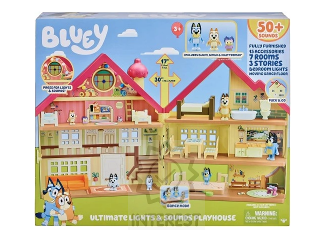 Obrovský domek BLUEY se světly a zvuky + figurky a příslušenství 76cm.