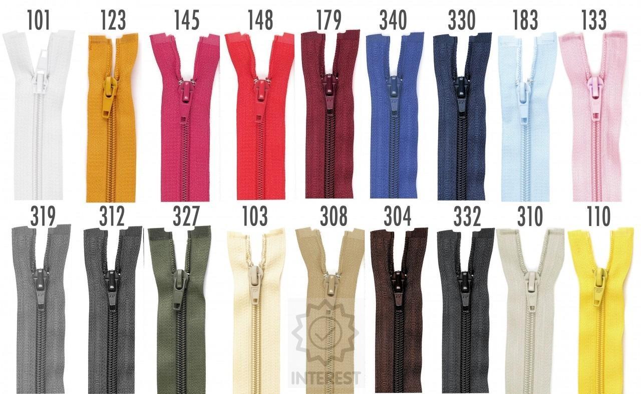 Zip spirálový 5mm dělitelný 30cm - černý - 12 Ks.