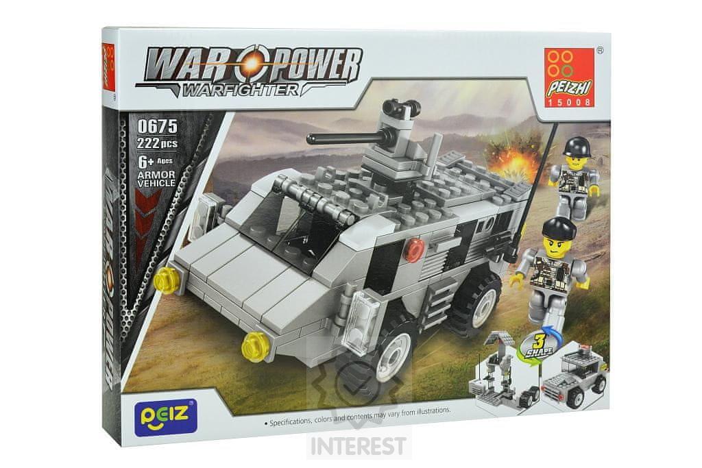 Stavebnice 222 dílků War Power - obrněné vozidlo.