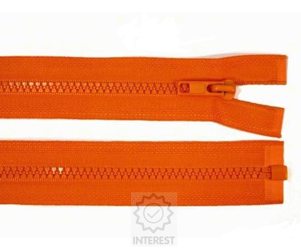 	Kostěný zip šíře 5 mm délka 65 cm bundový - oranžová.