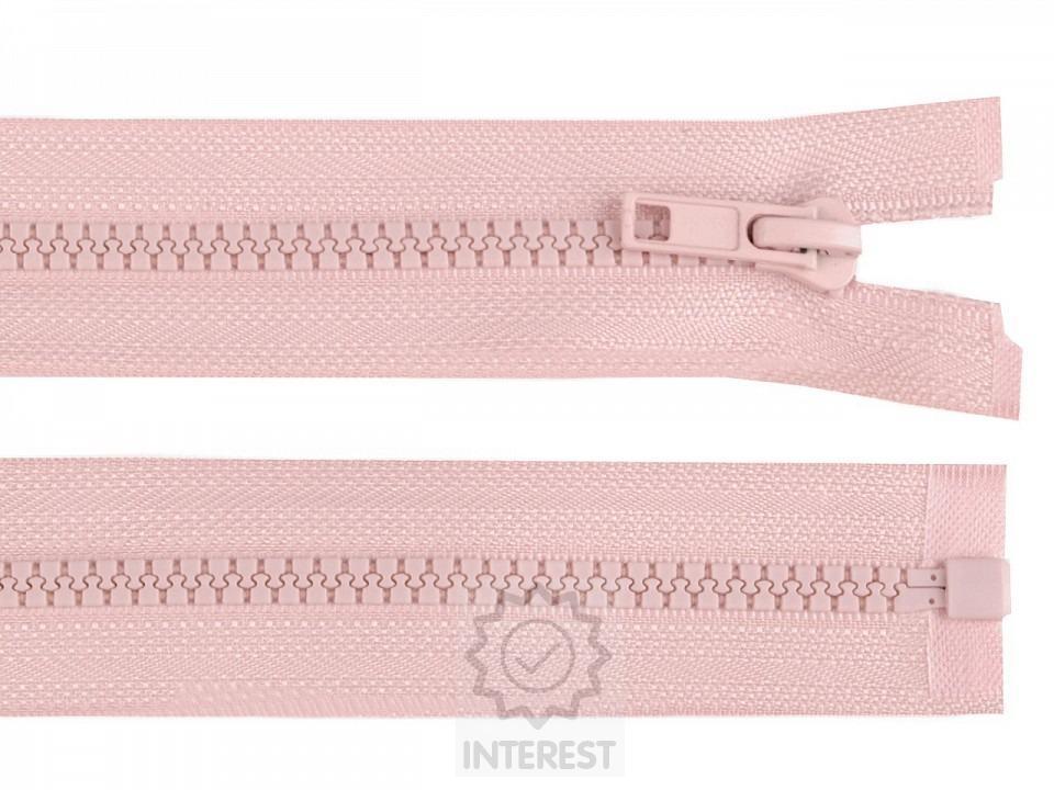 	Kostěný zip šíře 5 mm délka 65 cm bundový - pudrová.