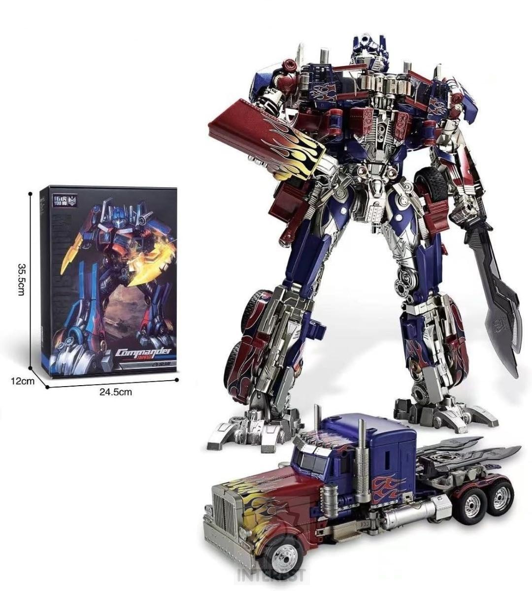 Akční transformační figurka - Optimus Prime 30 cm + doplňky. Kov ABS