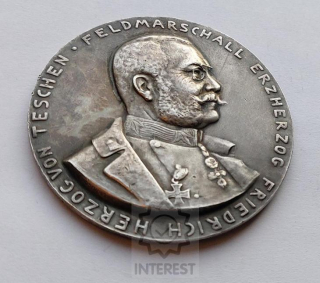 AR Medaile 1914 (H. Scholz) Arcivévoda Friedrich. Ag