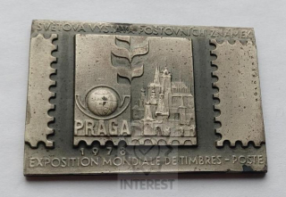 plaketa Světová výstava známek Praha 1978  Ag