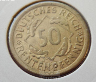 50 Rentenpfennig 1923 F RR