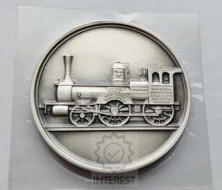 Medaile - Berlín 1894 - 1987 - Vysvěcení železniční Lokomotivy. Ag