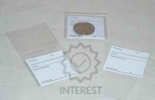 Dvojité kapsičky na mince,skládací do průměru 5x5 cm + štítek - 144049
