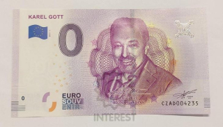 Eurobankovka - Karel Gott 80. narozeniny - 2019. Stav UNC..