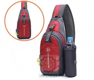Sportovní batoh přes rameno nepromokavý - UNISEX - barva červená