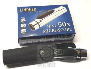 Led kapesní mikroskop LINDNER - 50 x zvětšení + pouzdro.