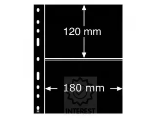 Albové černé listy OPTIMA 2S, 2 kapsy, 180 x 120 mm - (K92004