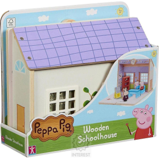 Peppa Pig dřevěná škola s figurkami a příslušenstvím.